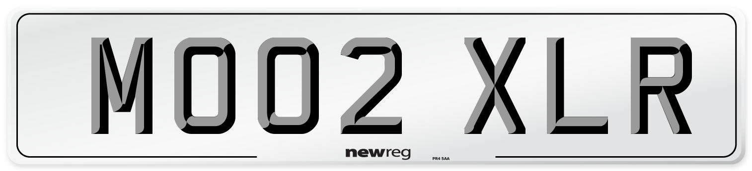 MO02 XLR Number Plate from New Reg